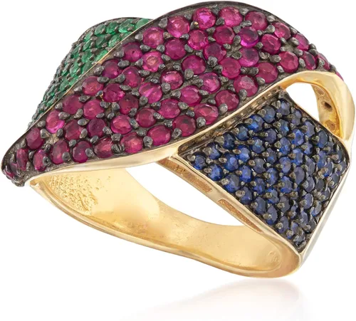 Miniatura 4 de Ross-Simons 220 ct tw Multi-Gem Ring in 18kt Gold Over Sterling