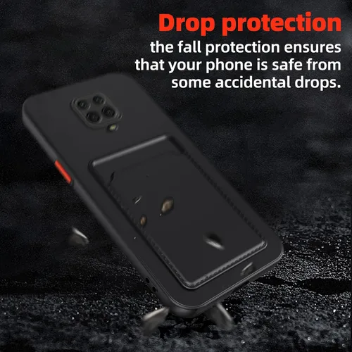Miniatura 7 de Funda para Redmi Note 9 Pro, Redmi Note 9s con ranura para tarjetas de crédito, TPU suave TPU silicona resistente a los arañazos delgada ranura