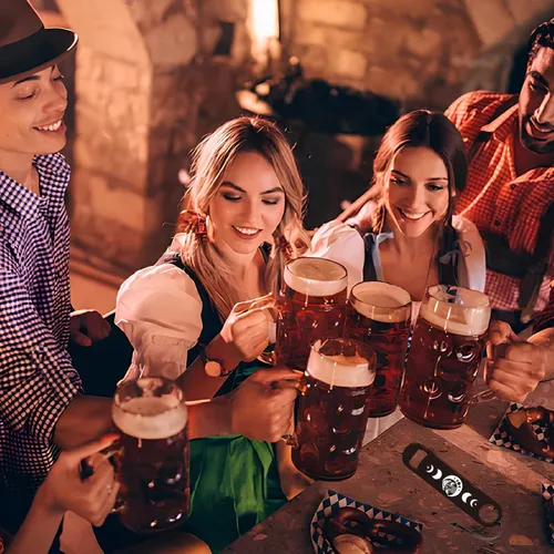 Miniatura 7 de GLOBLELAND Abridor de botellas de acero inoxidable de 7 pulgadas de fase lunar y hongos con cable de poliuretano para barman, abridor de botellas
