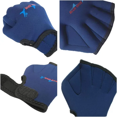 Miniatura 5 de 1 par de guantes de malla de natación, guantes de entrenamiento, palas de fitness acuático, resistencia al agua, tela de mano para hombres, mujeres