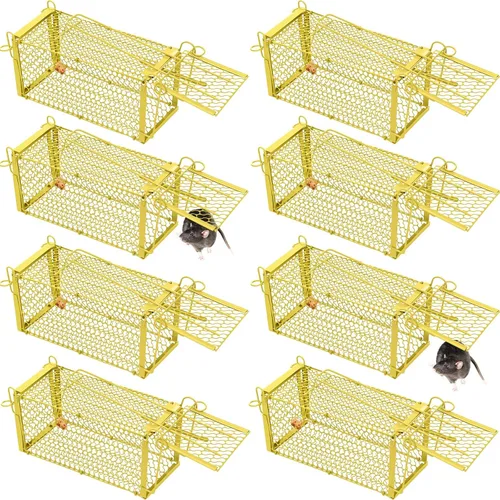 Miniatura 11 de Qualirey Trampa para Ratas Humanitaria de 4 Piezas, Trampa de Jaula para Ardillas Listadas y Ardillas, Trampa Plegable para Roedores para Animales