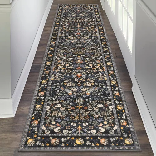Miniatura 25 de HEBE Alfombra Pasillo 2'x10' Lavable Vintage Desgastada Alfombras de Área Antideslizante Alfombra de Lavandería Boho Alfombras de Piso para Pasillos