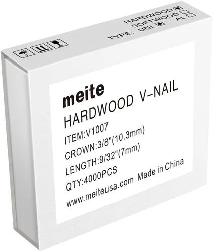 Miniatura 8 de meite Tipo de madera dura 0.406 in Diámetro V Clavos 0.276 in Longitud 9/32-Inch para Marco de fotos Joiner V1015B V-Nailer Herramienta de esquinas