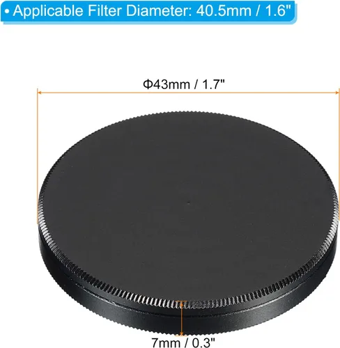 Miniatura 2 de PATIKIL Tapa de lente de 1.594 in, 2 unidades de tapa de lente de cámara, cubierta universal frontal de metal para filtro de lente de metal