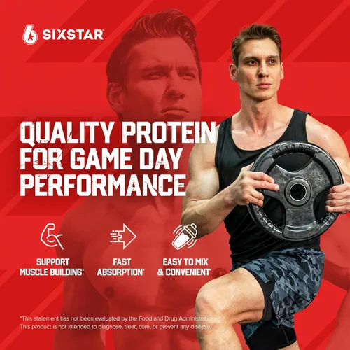 Miniatura 2 de Six Star Whey Protein Powder Plus - Fórmula de construcción muscular y recuperación con polvo aislado de suero de leche, BCAAs, 30g de proteína