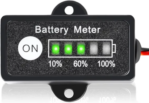 Miniatura 2 de Medidor de batería de 12 V, indicador de batería de plomo-ácido, medidor de combustible, monitor y probador para motocicleta, carritos de golf