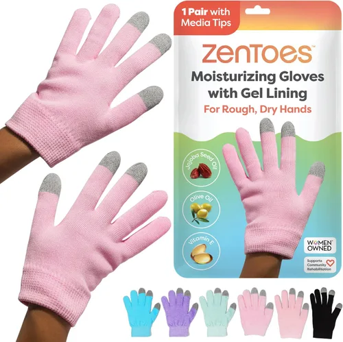 Miniatura 10 de ZenToes Guantes Hidratantes para Manos Secas, Gel Infundido con Aceite de Semilla de Jojoba, Aceite de Oliva y Vitamina E, Hidratante Nocturno