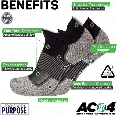 Miniatura 3 de OS1st AC4 Protección contra ampollas con doble pestaña Active Comfort Socks Punta reforzada