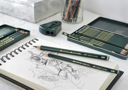 Miniatura 4 de Faber-Castell 9000 Set de lápices de bocetos, de grafito, artísticos, 8B - 2H, 12