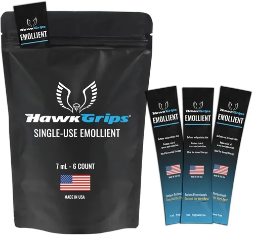 HawkGrips Paquete emoliente de masaje de 0.2 fl oz, sin perfume, tamaño de viaje, emoliente para IASTM y masaje, movilización de tejidos blandos