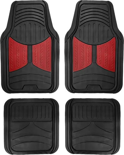 FH Group Alfombrillas de Piso para Automóviles - Alfombrillas de Piso de Goma Heavy-Duty Monster Eye para Autos, Ajuste Universal Juego Completo,