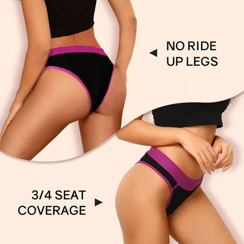 Miniatura 2 de Ropa interior de algodón para mujer, braguitas suaves y transpirables, paquete de 5