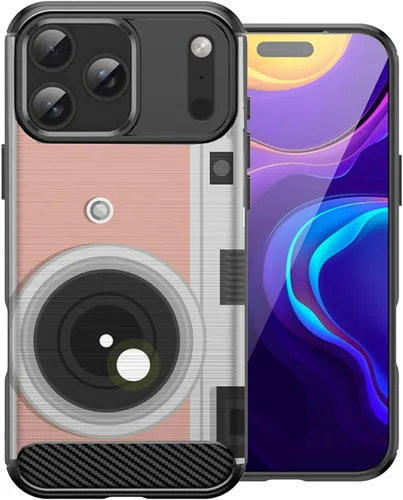 Miniatura 14 de CasesOnDeck - Funda compatible con Apple iPhone 17 Pro Max, diseño de TPU con patrón pictórico, flexible, delgada y elegante (casete retro)
