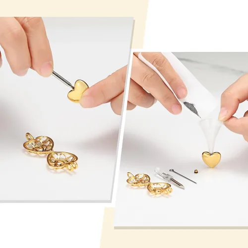 Miniatura 4 de Collar con medallón de cremación conmemorativa con corazón eterno con mini urna para cenizas de seres queridos