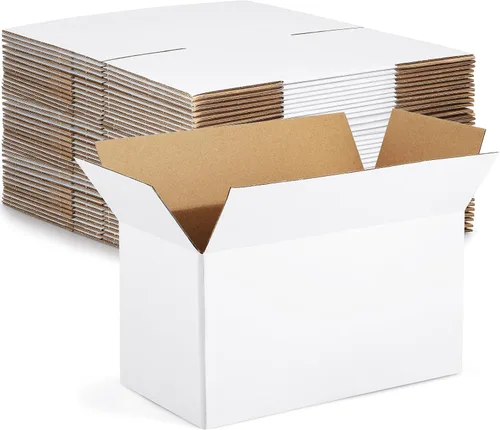 Miniatura 24 de Eupako Cajas de envío pequeñas, 6 x 4 x 4 x 4, paquete de 30 unidades, cajas de cartón corrugado, cajas de cartón para embalaje de pequeñas Blanco