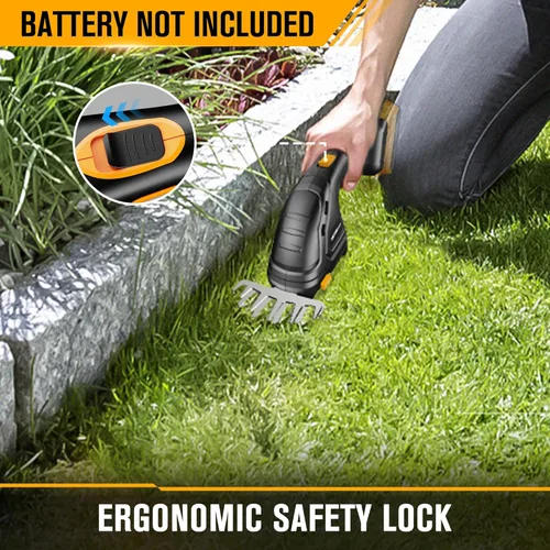 Miniatura 6 de HEINPRO Recortadora de setos inalámbrica compatible con batería DEWALT 20V MAX 2-en-1 pequeña recortadora eléctrica para arbustos y cortadora