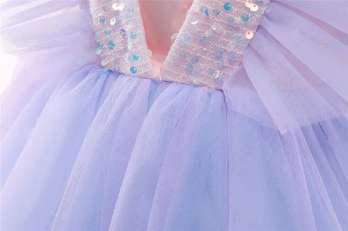 Miniatura 5 de NNJXD Vestido de princesa para niña, vestido de tul para fiesta de boda