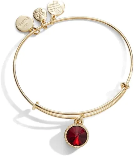 Alex and Ani - Brazalete expandible con piedras de nacimiento para mujer, dijes de cristal para cumpleaños, acabado brillante, de 2 a 3.5 pulgadas