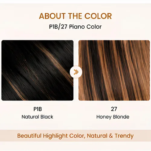 Miniatura 4 de Cypha 1B/27 Ombre Lace Front Wig Human Hair Straight 13x6 HD Lace Frontal Wigs Human Hair Pre Plucked 180% Density Highlight Lace Front Colored Wig