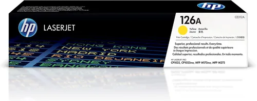 HP Cartucho de tóner amarillo 126A | Funciona LaserJet Pro 100 Color MFP Serie M175, Serie CP1025, TopShot LaserJet Pro Serie M275 MFP | CE312A