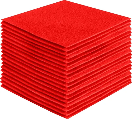 Miniatura 154 de FabricLA Hojas de fieltro acrílico para manualidades, cuadrados de fieltro precortados suaves de 4 x 4 pulgadas (3.9 in x 3.9 in), utiliza hojas