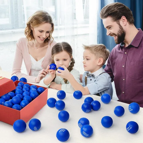 SHQDD 54 bolas antiestrés, bolas antiestrés para adultos, juguetes de esponja suave para apretar con citas inspiradoras, regalos para aliviar el