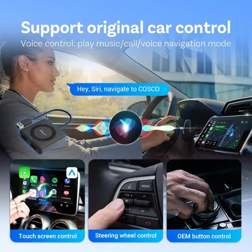 Miniatura 7 de Ottocast Car TV Mate Max - Convertidor de Fire TV Stick 2025 con CarPlay Android Auto, HD HDMI Adaptador de coche para emitir video/juego a coche