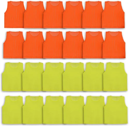 Athllete LITEMESH Pinnies (Juego de 12/24 Chalecos de Práctica) Pinnies Juveniles, Petos para Deportes Juveniles y Chalecos de Scrimmage
