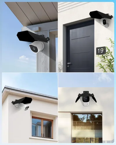 Miniatura 9 de Cubierta Universal para Cámara de Seguridad - Protector Solar y de Lluvia, Techo Protector Impermeable para Cámaras Domo y Bala de Exterior