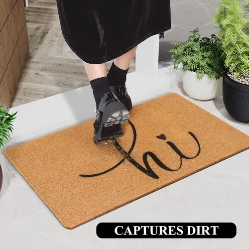 Miniatura 5 de UINI Tapete de bienvenida para exteriores, tapete de puerta delantera, tapete antideslizante para interiores, entrada exterior, porche, resistente a