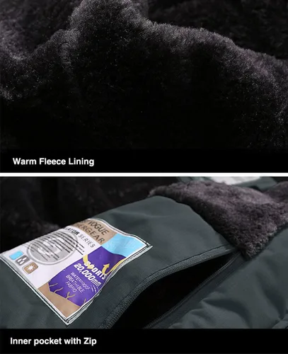 Miniatura 6 de MAGCOMSEN - Chaqueta de invierno para hombre, impermeable, abrigada, con forro polar y múltiples bolsillos