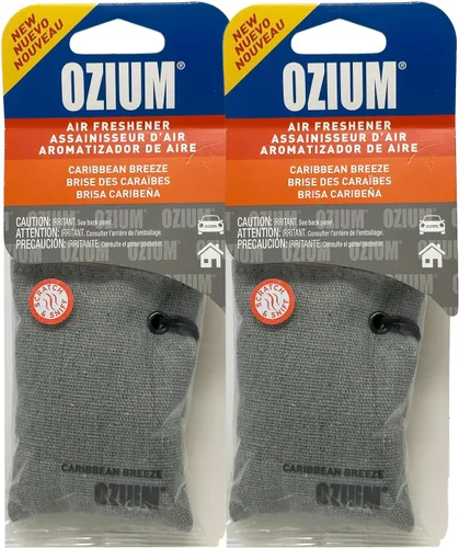 Miniatura 6 de Ozium Ambientadores perfumados para coche y eliminador de olores para automóvil, armarios del hogar, zapatos y maletas (brisa del caribe, 1 unidad)