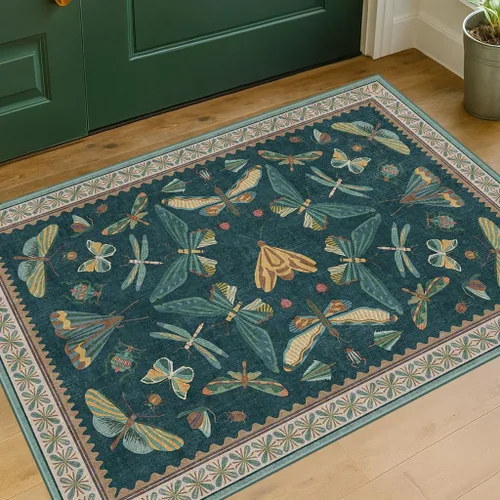 Miniatura 38 de Hazo Haus Alfombra de Baño Bohemia Lavable 2x3, Alfombras Pequeñas para Cocina, Tocador, Puerta Principal Entrada Interior, Antideslizante Pelo Bajo