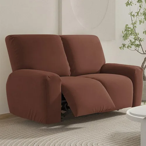 Miniatura 43 de vctops Fundas para sofá reclinable de 3 cuerpos, de punto, elásticas, suaves, lisas, antideslizantes, para sofá, protector de muebles con parte