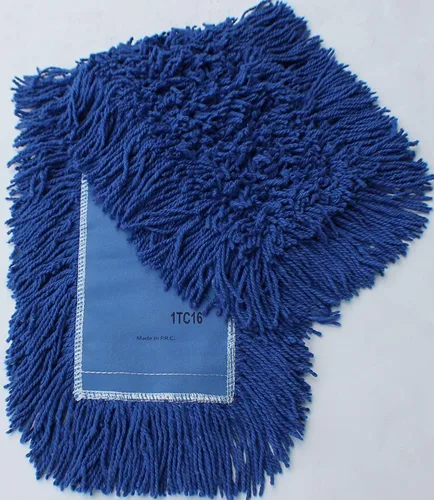Miniatura 4 de Kit de trapeador industrial para polvo, incluye cabezal de trapeador de bucle cerrado trenzado azul de 48 pulgadas, mango de madera y marco