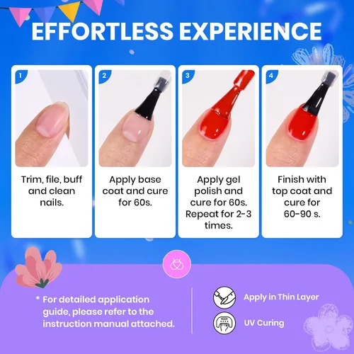 Miniatura 6 de Beetles - Juego de esmaltes de uñas de gel Magical Kingdom, kit de esmalte de gel de ojo de gato, 20 colores rosa brillante, azul, blanco, negro
