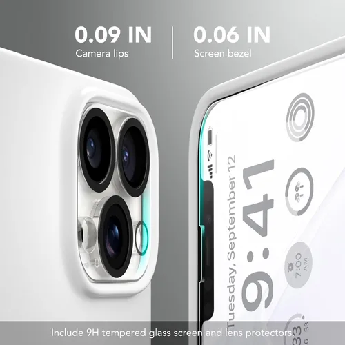 Miniatura 949 de GONEZ Funda de silicona para iPhone 15 Pro Max, compatible con Magsafe, protector de cámara + protector de pantalla, forro de microfibra suave