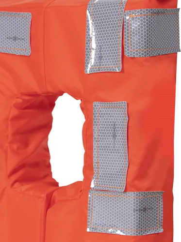 Miniatura 2 de SEACHOICE Chaleco y chaqueta comercial tipo I para uso en alta mar, naranja fluorescente, paneles reflectantes, varios tamaños