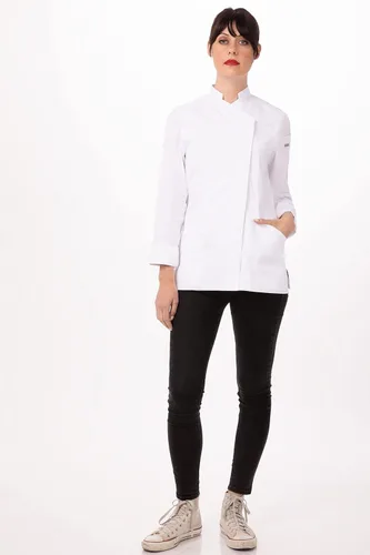 Miniatura 4 de Chef Works Marrakesh V-Series - Abrigo de chef para mujer