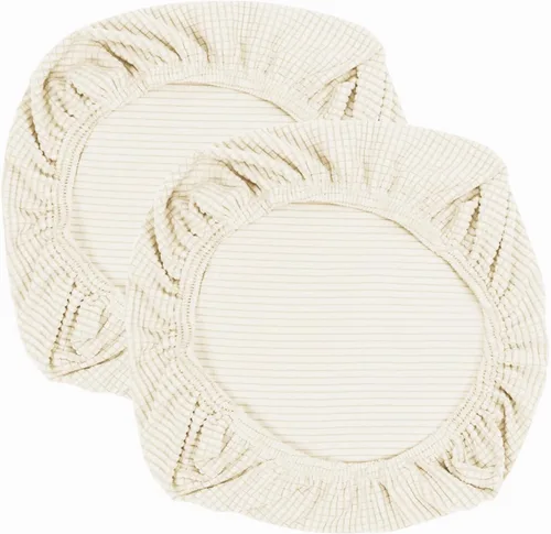Miniatura 30 de Yikko - Fundas elásticas de jacquard con licra suave, con textura de grano de maíz, para sillas, aptas para oficina, comedor, bar, fundas