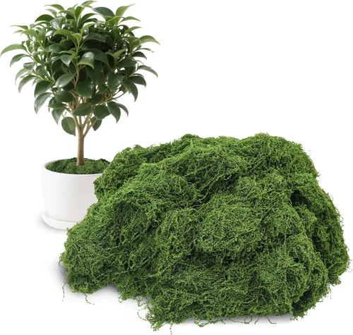 Musgo verde falso de 7.05 onzas para plantas, musgo artificial para decorar musgo sintético para manualidades, centros de mesa, hadas, jardín,