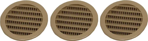 Miniatura 12 de Cubierta redonda de rejilla de rejilla de reptil de rejilla de ventilación de aire de plástico verde o bronceado de 2 pulgadas (6, bronceado)