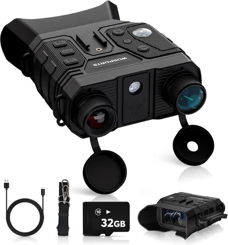 Miniatura 10 de WOSPORTS Gafas de visión nocturna 4K con foto de 48 MP, visión a todo color de 3280 pies, distancia IR de 1300 pies, pantalla HD de 3 pulgadas, zoom