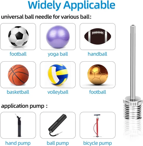 Miniatura 4 de Agujas de bomba de aire, agujas de inflado de doble puerto, aguja de inflado de aire para fútbol, baloncesto, fútbol, voleibol, pelotas de rugby
