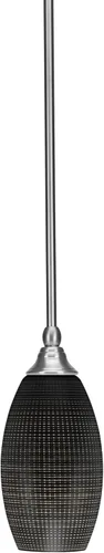 Miniatura 45 de Toltec Lighting Tallo Colgado Mini colgante, acabado de cobre negro, 3.5" cuadrado humo burbuja vidrio