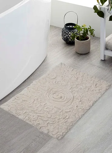 Miniatura 106 de Home Weavers Bell Flower Collection - Tapetes de baño copetudos 100 % algodón, extrasuaves y absorbentes, antideslizantes, lavables a máquina, lino