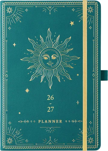Agenda 2026-2027 - Agenda académica 2026-2027, julio 2026 - junio 2027, 5.75 x 8.25 pulgadas, planificador semanal y mensual 2026-27, agenda de piel