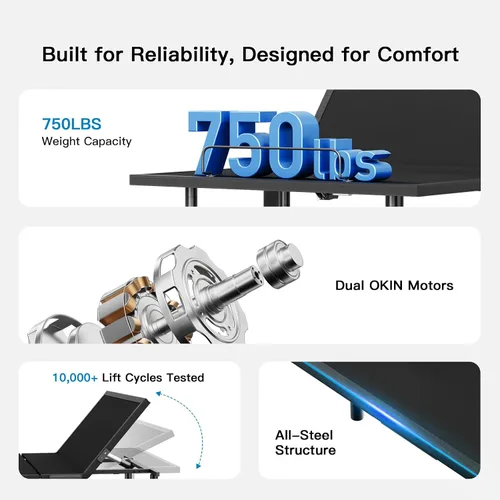 Miniatura 7 de Pipishell - Somier ajustable individual XL con masaje, base de cama eléctrica con inclinación de la cabecera y las patas, puertos USB-A y USB-C