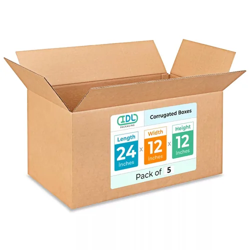 Miniatura 107 de IDL Packaging Paquete de 5 cajas de envío altas de 8 x 8 x 48 pulgadas, extra resistentes de 200 libras frente a caja regular, cajas de mudanza