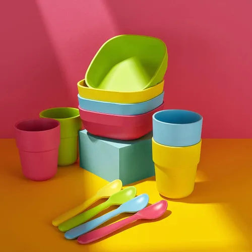 Miniatura 8 de GET FRESH Juego de cuencos para niños, paquete de 4 cuencos de cereales sin melamina para niños y niños pequeños, aptos para microondas, apilables